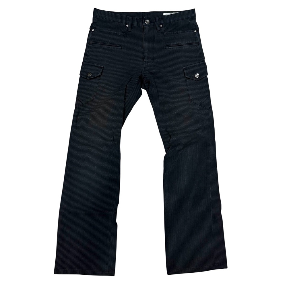 semantic design striped flared pants